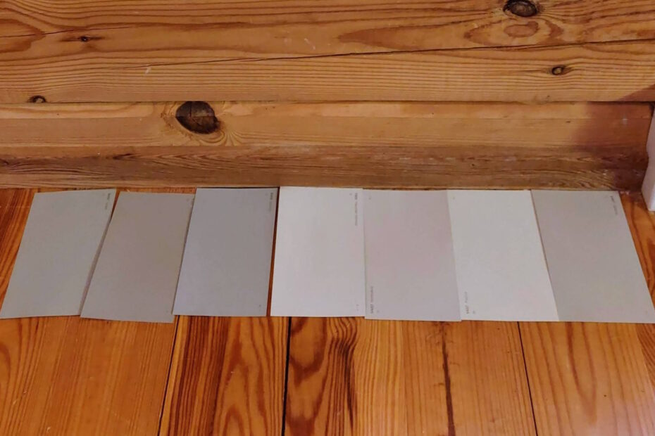 Hirsimökin seinien ja lattian värimallit